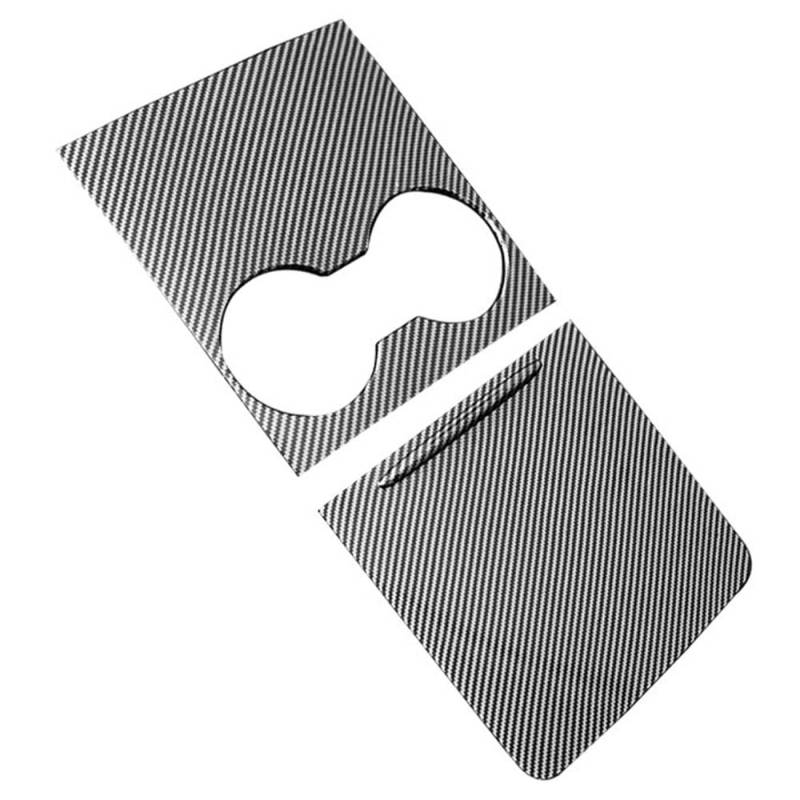 STAMOO Mittelkonsolen-Verkleidung für Tesla Model 3 Y 21–23, ABS-Kunststoff, Kohlefaser-Muster, Innendekoration, Getränkehalter, Abdeckungs-Kit (matte Kohlefaser) von STAMOO