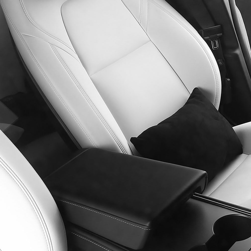 STAMOO Nackenkissen für Tesla Model 3 Y X S Nackenkissen Kopfstützenkissen Autositz Nackenstütze Autositz Kopfstütze Kissen Modell Y Zubehör (schwarze Rückenlehne) von STAMOO