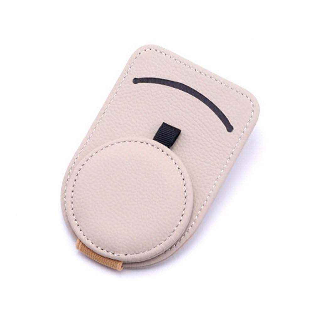 STAMOO Sonnenbrillenhalter Auto Visier für Tesla Model 3 Y X S Sonnenbrillenhalter Brillenclip Visier (Beige) von STAMOO
