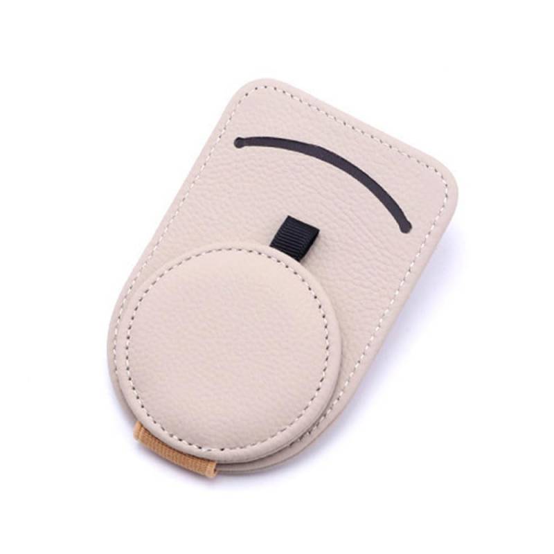 STAMOO Sonnenbrillenhalter Auto Visier für Tesla Model 3 Y X S Sonnenbrillenhalter Brillenclip Visier (Beige) von STAMOO