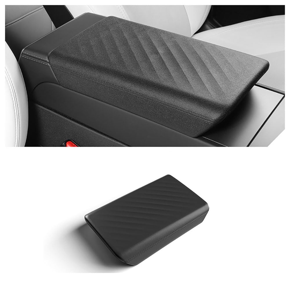 STAMOO TPE Soft Case Auto Mittelkonsole Armlehne Deckel für Tesla Model 3 Highland 2024 2025 Auto Mittelarmlehne Box Pad Abdeckung (Schwarz) von STAMOO