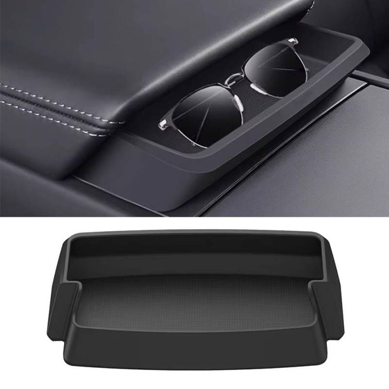 STAMOO Zentrale Armlehne Box Brillentasche für Tesla (2016-2024) Modell 3 Highland Model Y (2020-2024) Auto Glaskoffer Aufbewahrung Sarg Autoteile (für neues Modell 3 Highland 2024) von STAMOO