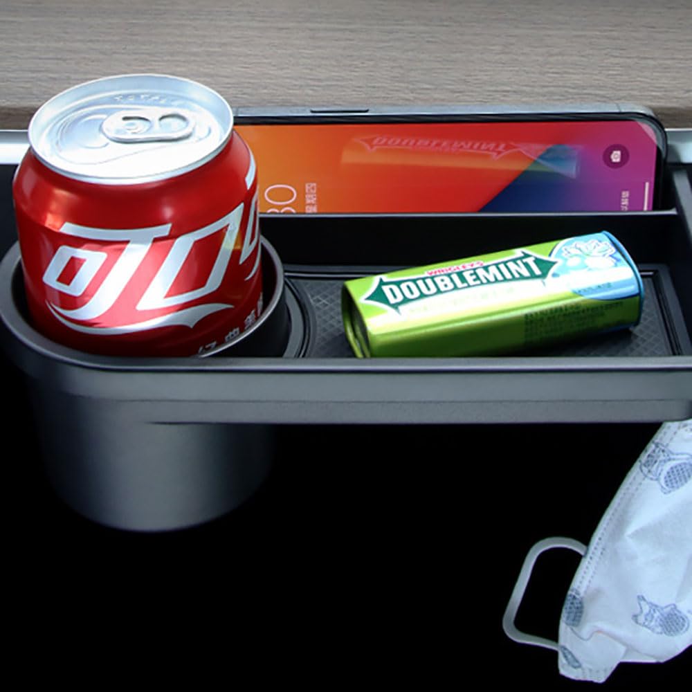 Tesla Model Y Co-Pilot ABS Handschuhfach Aufbewahrungsbox Handyständer Wasserbecherhalter Brillenablage mit Haken Tesla Model Y Co-Pilot ABS Handschuhfach Aufbewahrungsbox Handyständer Wasserbecherhalter Brillenablage mit Haken von STAMOO