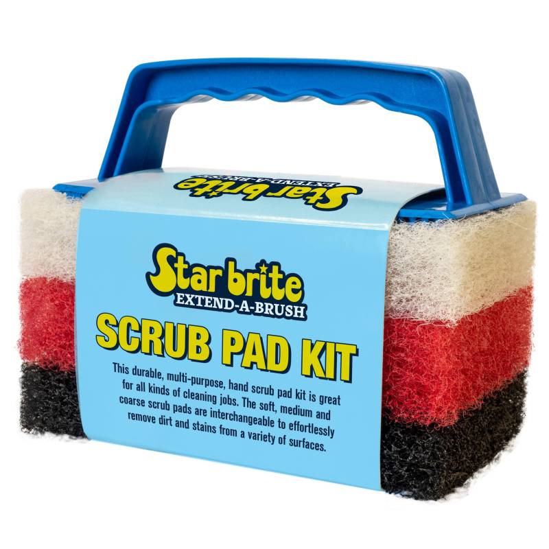 STAR BRITE Scrub Pad Kit - Griff mit 3 Unterschiedlich Strukturierten Pads von STAR BRITE