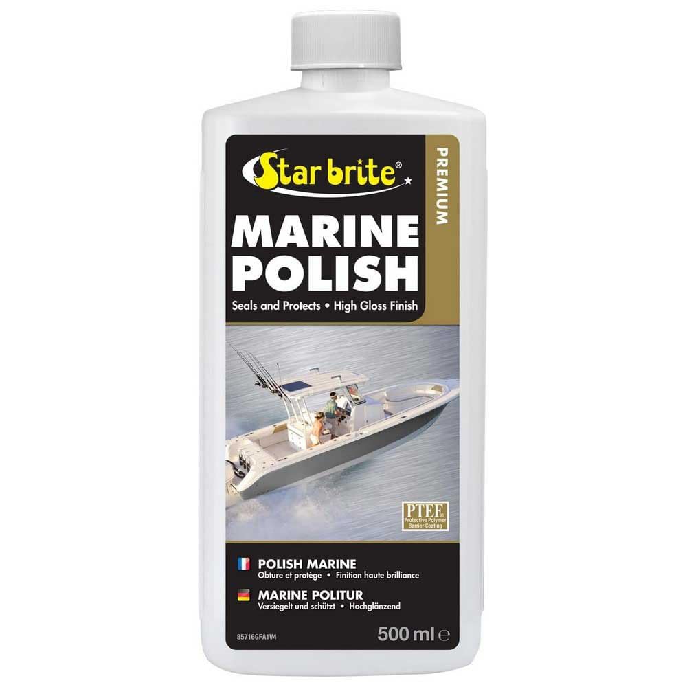 STAR BRITE Premium Marine Polish – Maximaler UV-Schutz & Hochglanz-Finish – UV-Inhibitoren stoppen Ausbleichen, Auskreiden und Oxidation – Weist Wasser, Flecken und andere Ablagerungen ab von STAR BRITE