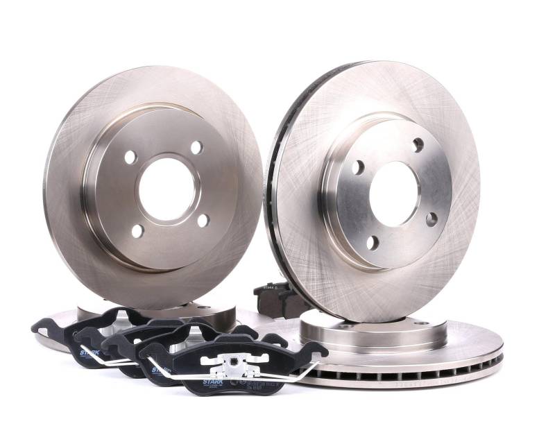 STARK SKBK-1090286 Bremsenset Vorne Hinten Belüftet, 258, 252,6mm - Bremsen Set mit Bremsscheiben und Bremsbeläge Satz von STARK