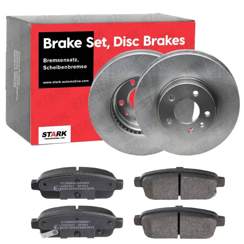 STARK SKBK-10990955 Bremsenset Vorne Belüftet 300mm - Bremsen Set mit Bremsscheiben und Bremsbeläge Satz von STARK