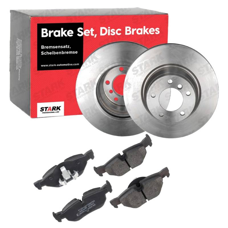 STARK SKBK-10991029 Bremsenset Vorne Belüftet 330mm - Bremsen Set mit Bremsscheiben und Bremsbeläge Satz von STARK