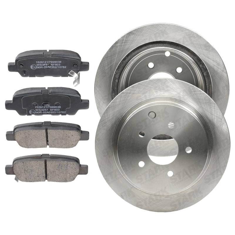 STARK SKBK-10991817 Bremsenset Hinten Belüftet 308mm - Bremsen Set mit Bremsscheiben und Bremsbeläge Satz von STARK