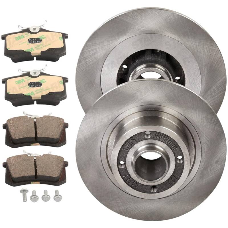 STARK SKBK-10991854 Bremsenset Hinten 270mm - Bremsen Set mit Bremsscheiben und Bremsbeläge Satz von STARK