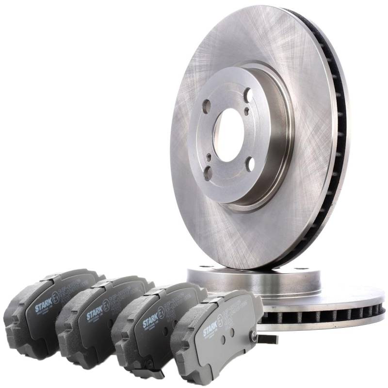 STARK SKBK-10992596 Bremsenset Vorne Belüftet 275mm - Bremsen Set mit Bremsscheiben und Bremsbeläge Satz von STARK