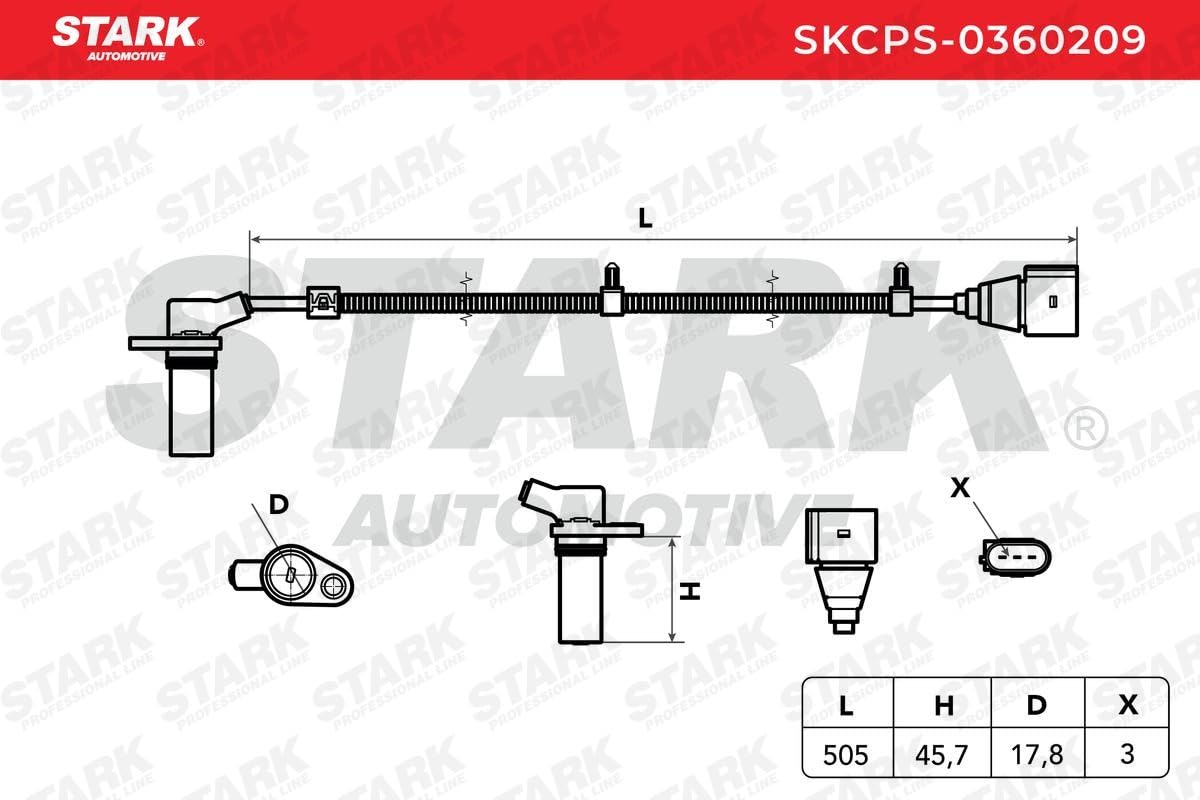 STARK SKCPS-0360209 Impulsgeber, Kurbelwelle Sensor Kurbelwelle, Kurbelwellensensor, Kurbelwellengeber von STARK