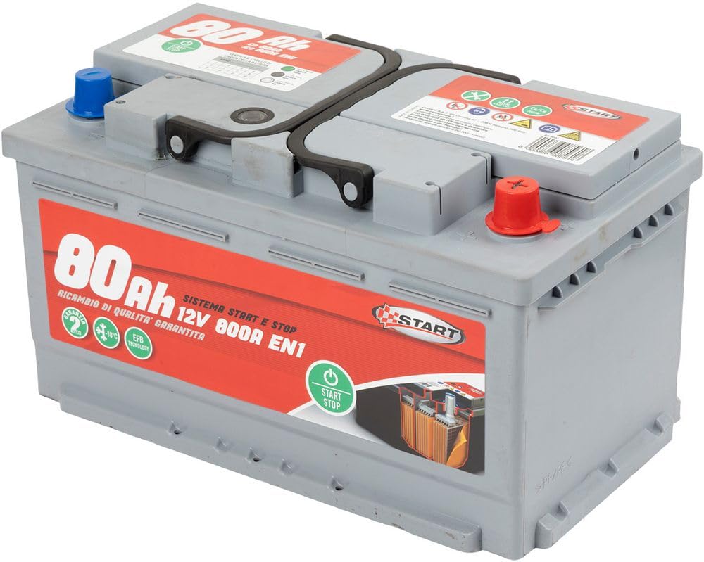 START Stop&Start Autobatterie, 80 Ah, 12 V, 720 A (EN1), versiegelt, Pluspol rechts, Kassette L3, EFB Technology von START