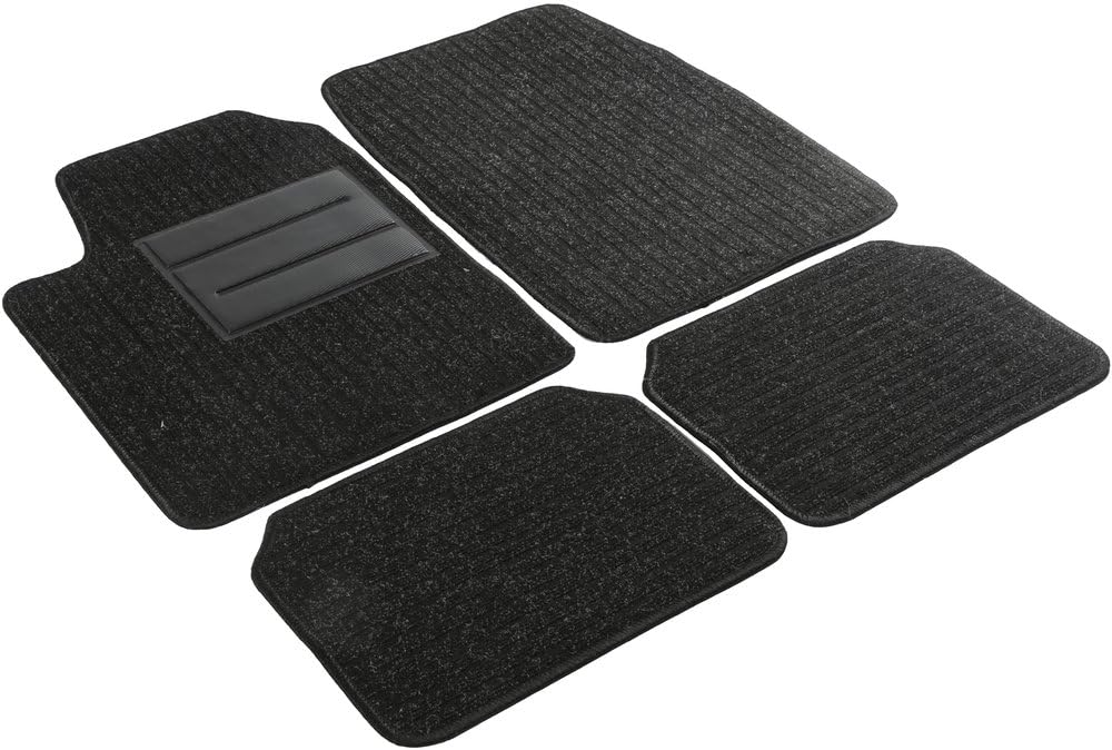 START - Komplettset Fußmatten Auto, Sportliches Design, Innenraum Verkleidung, Passend für viele Automodelle, Rutschfest, Leicht zu reinigen, Schwarz START - Komplettset Fußmatten Auto, Sportliches Design, Innenraum Verkleidung, Passend für viele Automodelle, Rutschfest, Leicht zu reinigen, Schwarz von START