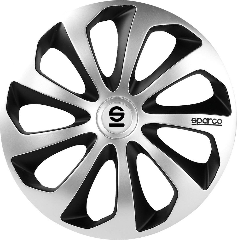 SPARCO SPC1473SVBK Sicilia 4 Stück Radzierblenden, Silber/Schwarz, 4 Stück, 14" SCHWARZ/SILBER SPARCO SPC1473SVBK Sicilia 4 Stück Radzierblenden, Silber/Schwarz, 4 Stück, 14" SCHWARZ/SILBER von Sparco