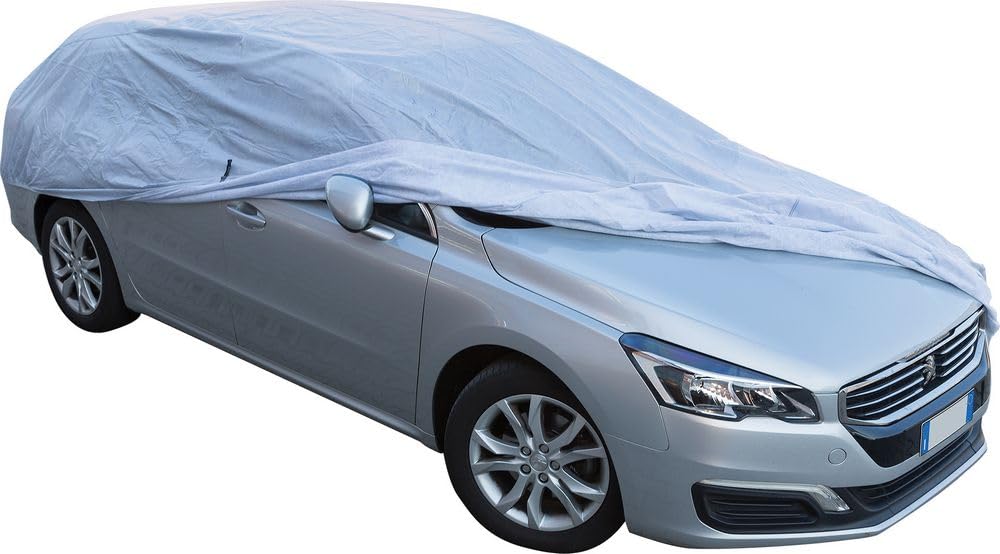 START - Autoabdeckung Deluxe für Kombi | Kratzfeste Innenseite | 100% Wasserabweisend | Technisches Doppelgewebe | Größe 485x178x116cm, Silber von START