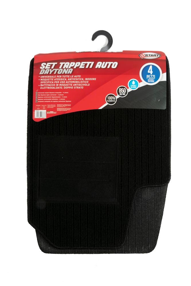 START - Set Fußmatten Daytona 6687, Rutschfeste Teppichbodenmatten, Strapazierfähiges Material, Einfache Reinigung, Ideal für Auto und Haushalt, Teppichboden START - Set Fußmatten Daytona 6687, Rutschfeste Teppichbodenmatten, Strapazierfähiges Material, Einfache Reinigung, Ideal für Auto und Haushalt, Teppichboden von START