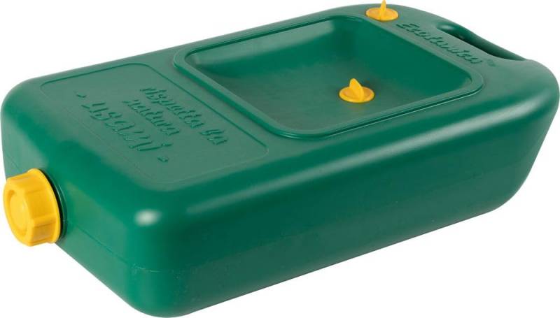 START - Umweltfreundlicher Kanister | Herausnehmbarer Öl-Auffangbehälter | 10 l Kapazität | Aus HDPE Polyethylen | Für Fahrzeugwartung, grün, Polyethylen (PE) von START