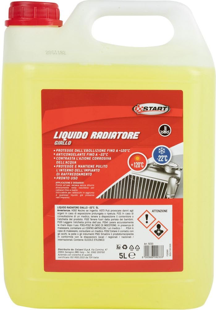 START - Kühlflüssigkeit Gelb, -22°C für Aluminium-Monoblock-Motoren, 5 Liter, Korrosionsbeständig, Kompatibel mit Radkappen 16 Zoll Transporter, Lenkradbezug Leder START - Kühlflüssigkeit Gelb, -22°C für Aluminium-Monoblock-Motoren, 5 Liter, Korrosionsbeständig, Kompatibel mit Radkappen 16 Zoll Transporter, Lenkradbezug Leder von START