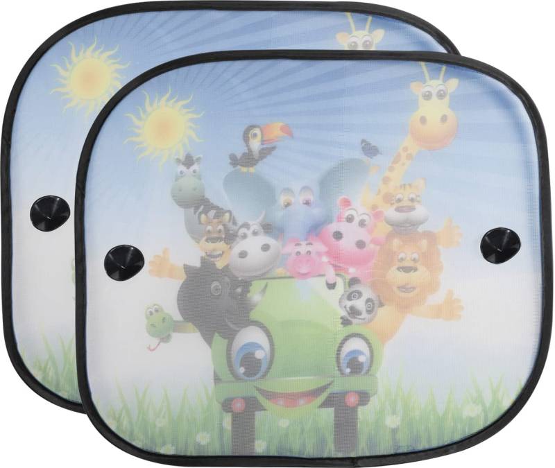 Paar Seitenvorhänge Selbstsaugnapfbefestigung „Magic Fantasy“ universal zusammenklappbar platzsparend Tiere Kinderschutz von START