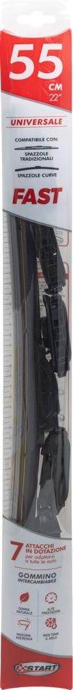 Schnelles Einzelwischerblatt, 55 cm — 22 Zoll, für herkömmliche und gebogene Bürsten, maximale Griffigkeit und Widerstandsfähigkeit Schnelles Einzelwischerblatt, 55 cm — 22 Zoll, für herkömmliche und gebogene Bürsten, maximale Griffigkeit und Widerstandsfähigkeit von START