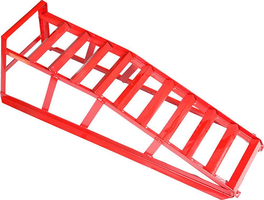 Start - Auto-Wartungsrampe | Tragfähigkeit 1 Tonne | Länge 82,5 cm | Breite 31 cm | Höhe 20 cm | Plattformbreite 200 mm | Kompatibel mit Fahrzeugauswahl, Rötliche von START