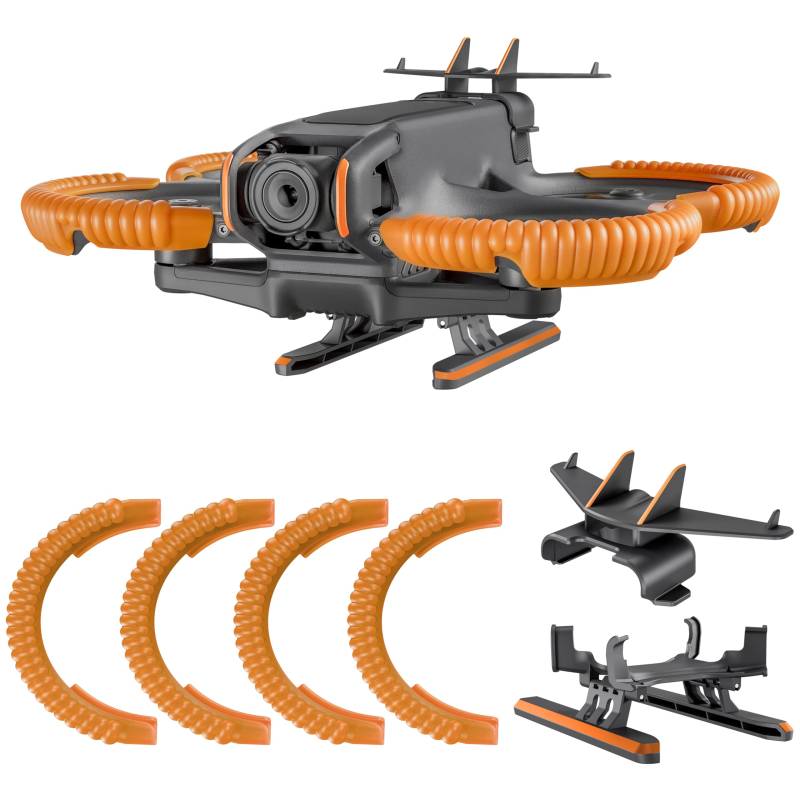 STARTRC 3-IN-1 Zubehör für DJI Avatar 2,Propeller Schutz Guard +Leitwerk+Landefüße Erweiterte Fahrwerk Landegestell für DJI Avatar 2 fly more combo Protection Schutz(Nicht inklusive Drohne) von STARTRC