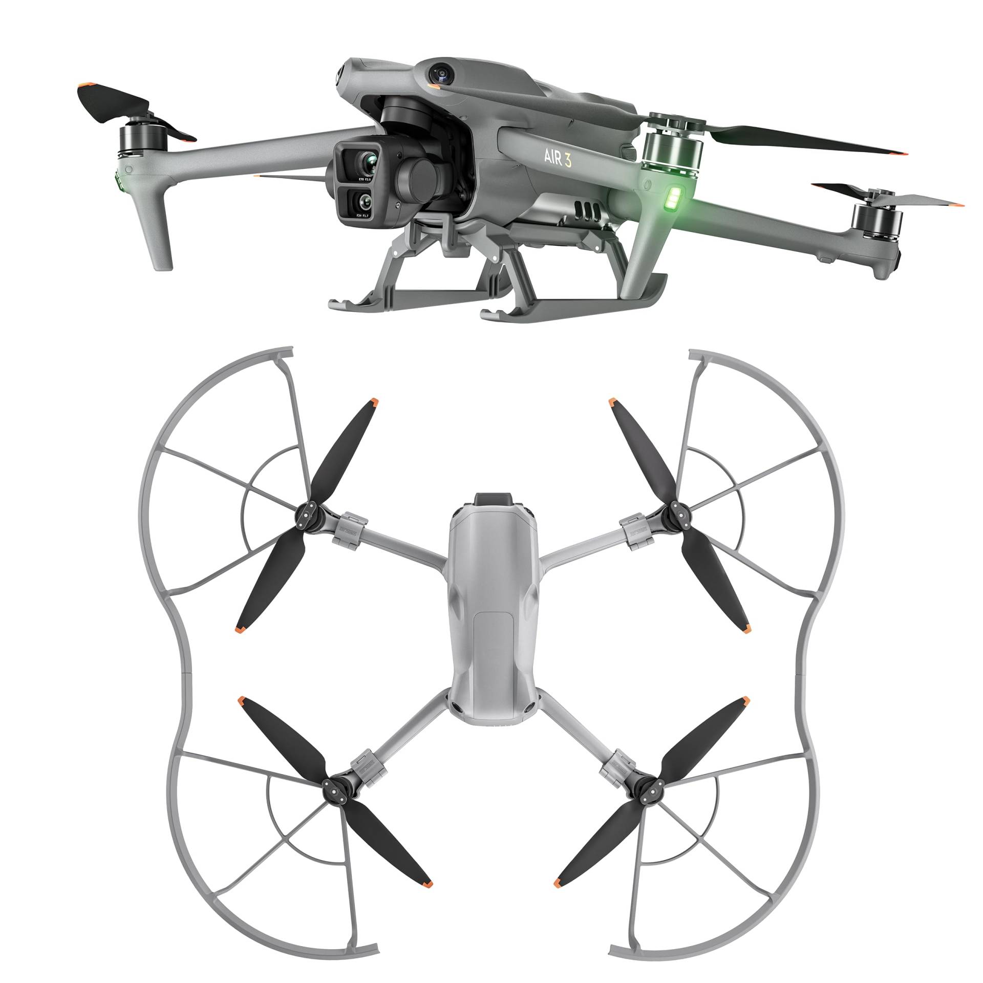 STARTRC Air 3 Fahrwerksbein & Propellerschutzschutz für DJI Air 3 Zubehör, Schnellspanner Air 3 Drohnenfahrwerk Propellerschutz Combo von STARTRC