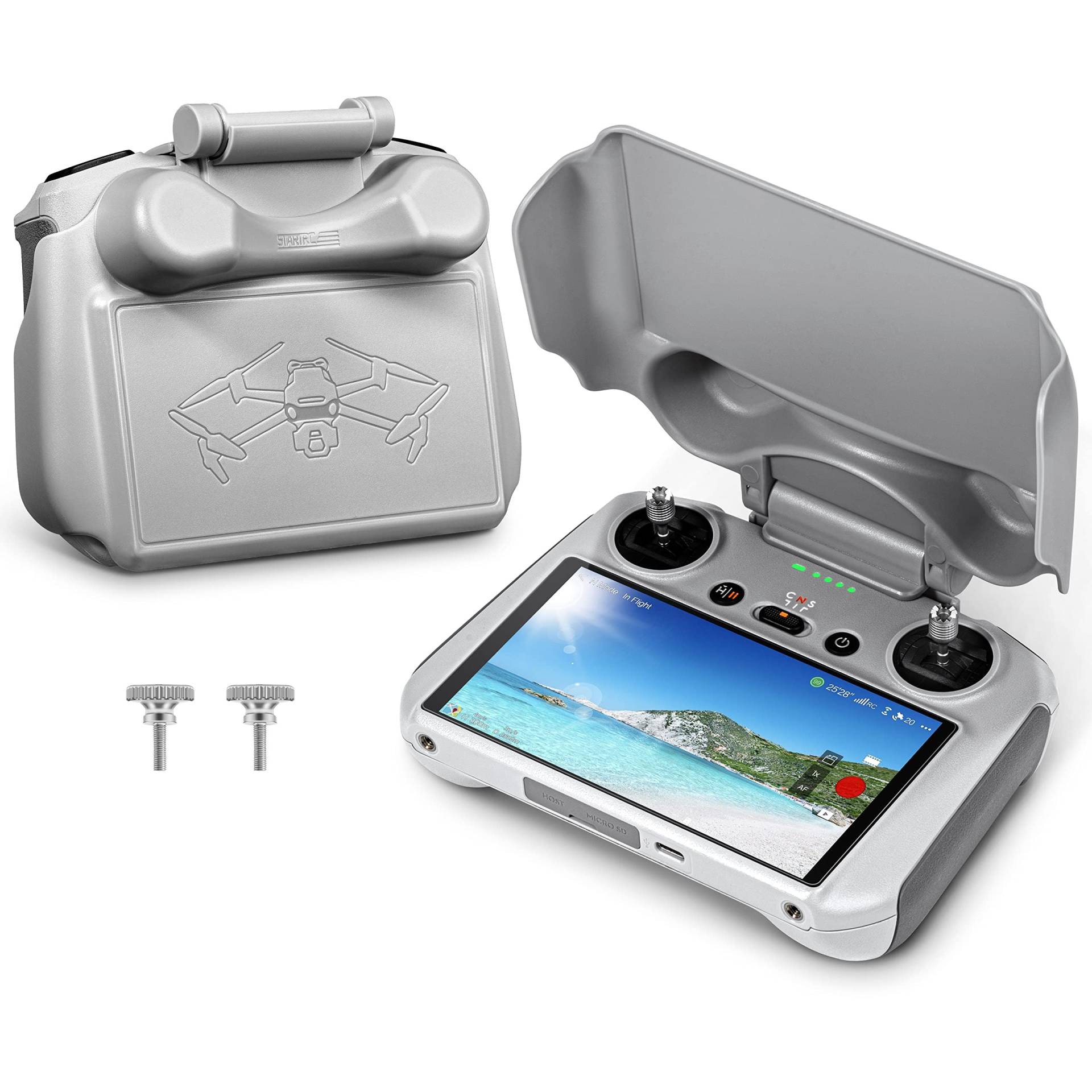 STARTRC Mini 3 Pro 2 in 1 Sonnenblende, RC Joysticks Protektor Sonnenschutz Für DJI Mini 3 Pro/Mini 3/Air 2S/Mavic 3 Classic/Mavic 3 Pro Fernbedienung Vollbildschutz Zubehör(Nur Für RC) STARTRC Mini 3 Pro 2 in 1 Sonnenblende, RC Joysticks Protektor Sonnenschutz Für DJI Mini 3 Pro/Mini 3/Air 2S/Mavic 3 Classic/Mavic 3 Pro Fernbedienung Vollbildschutz Zubehör(Nur Für RC) von STARTRC