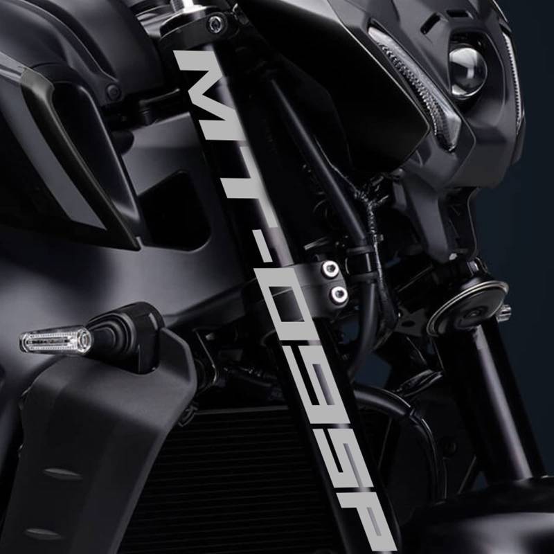 Für Yamaha Mt09 Mt 09 Sp Mt-09 2019 2020 2021 2022 Vinyl Motorrad Aufkleber Gabel Aufkleber Schmücken (Color : 09 SP Silver) von STATUZ