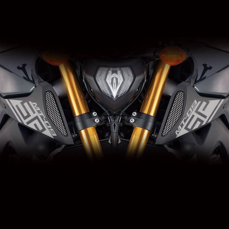 Für Yamaha Mt09 Sp Mt 09 Fz09 Fz-09 Mt-09 2020 2021 2019 Reflektierende Motorrad Aufkleber Lufteinlass Aufkleber Logo Zubehör Schmücken (Color : 09 SP Silver) von STATUZ