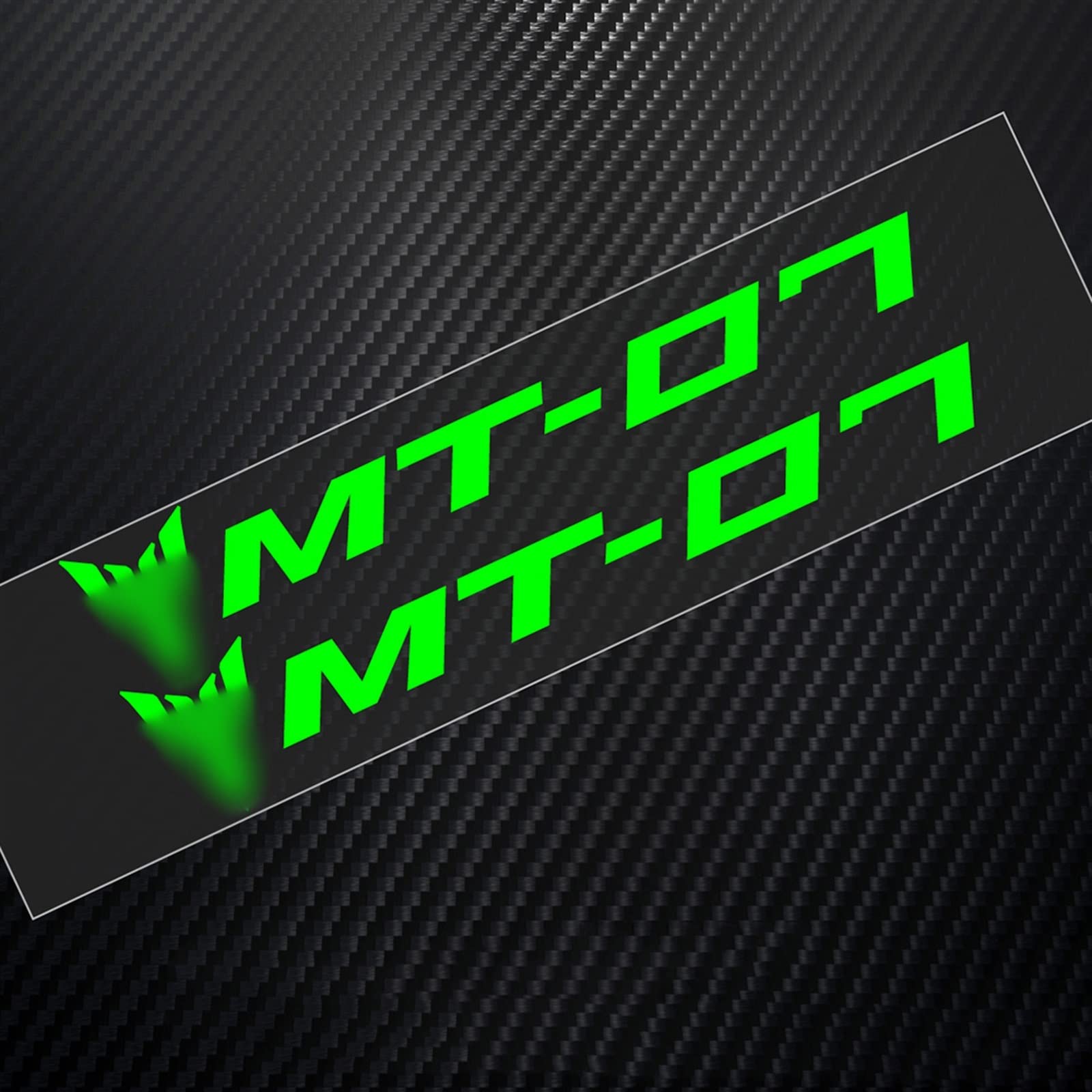 Vinyl Reflektierende MT 07 Aufkleber Rad Tank Aufkleber Für Yamaha MT07 Set Kit Logo Emblem Schmücken (Color : Green) von STATUZ