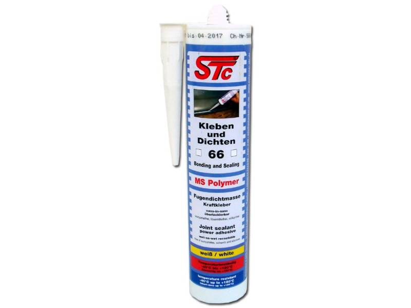 STC 1K Dichtmasse Kleben und Dichten MS Polymer weiß 290 ml Kartusche Karosseriekleber Kraftkleber Karosseriedichtmasse (weiß) von STC