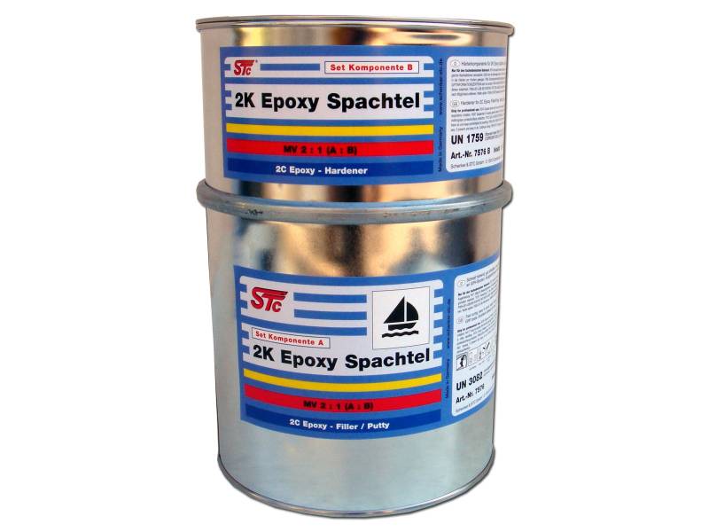 STC 2K Epoxy Spachtelmasse Set 4,5 kg / 3 L Bootsspachtel Set Epoxyspachtel (4,5 kg Set) von STC