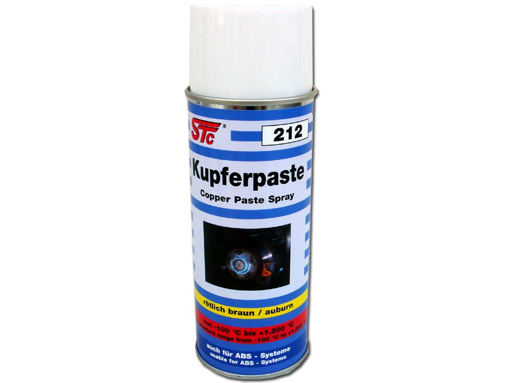 STC Kupferpaste Spray 400 ml Bremsenschutz hitzebeständiges Schmiermittel Montagepaste von STC