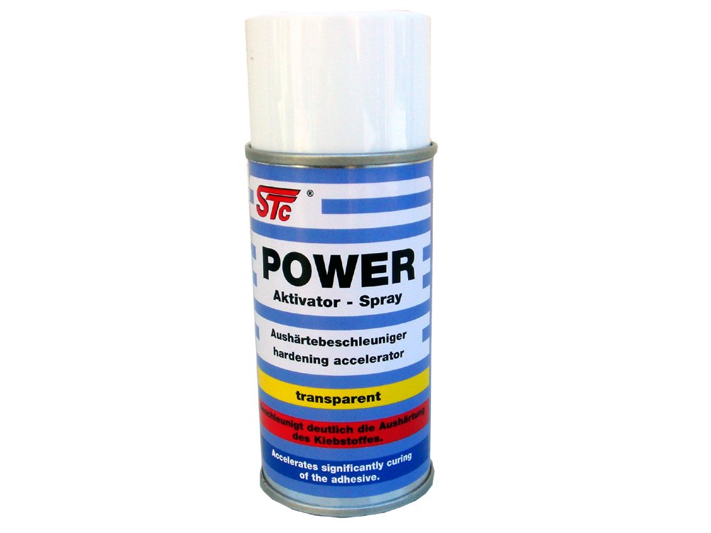 STC Power Aktivator Spray 150 ml Activator Spray für Cyanacrylatklebstoffe Aktivatorspray für Sekundenkleber von STC