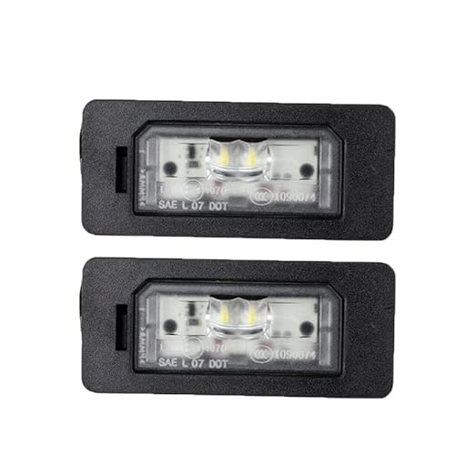 63267193293 For BMW 1er 3er Fehlerfrei Weiß OEM 63267165646 E82 E88 E60 E90 E91 E92 Kennzeichenbeleuchtung (Color : 2PCS) von SteFik