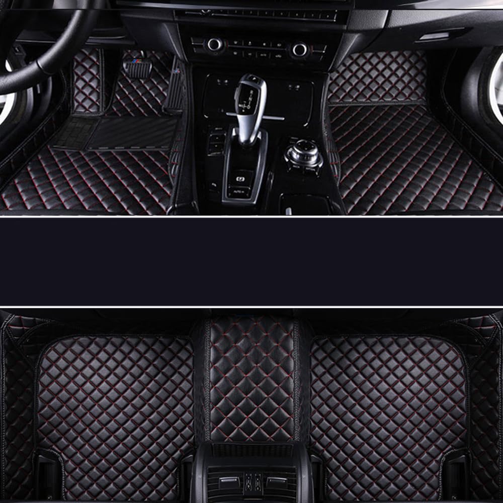 Auto Fußmatten für Volkswagen VW Golf GTI 2016-2023, wasserdichte Fussmatten Voller Bedeckter Schutz Antirutschmatten Leder Bodenmatte Schutz Zubehör,B von STEFIK