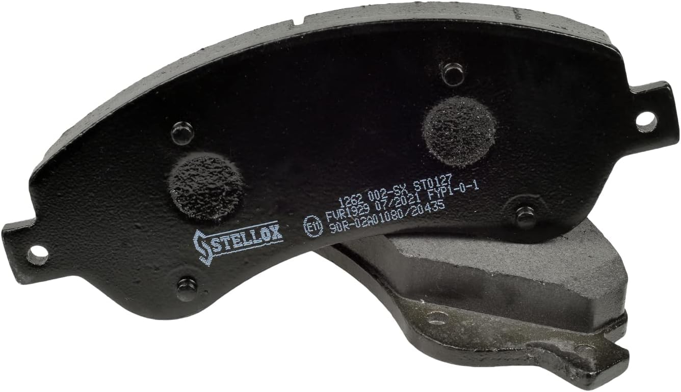 STELLOX 1262 002-SX Bremsbelagsatz, Scheibenbremse (4 Stücke) – mit Verschleißwarnkontakt – ECE-R90 Zertifizierung – vier Bremsbeläge pro Set – Für Nutzfahrzeuge von STELLOX