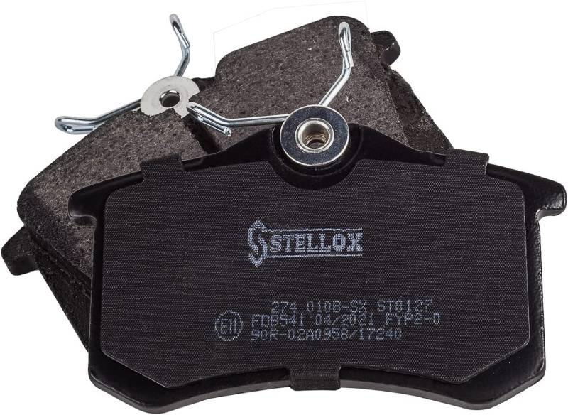 STELLOX 274 010B-SX Bremsbelagsatz – Scheibenbremse (4 Stücke) – ECE-R90 Zertifizierung – vier Bremsbeläge pro Set – Für PKW von STELLOX