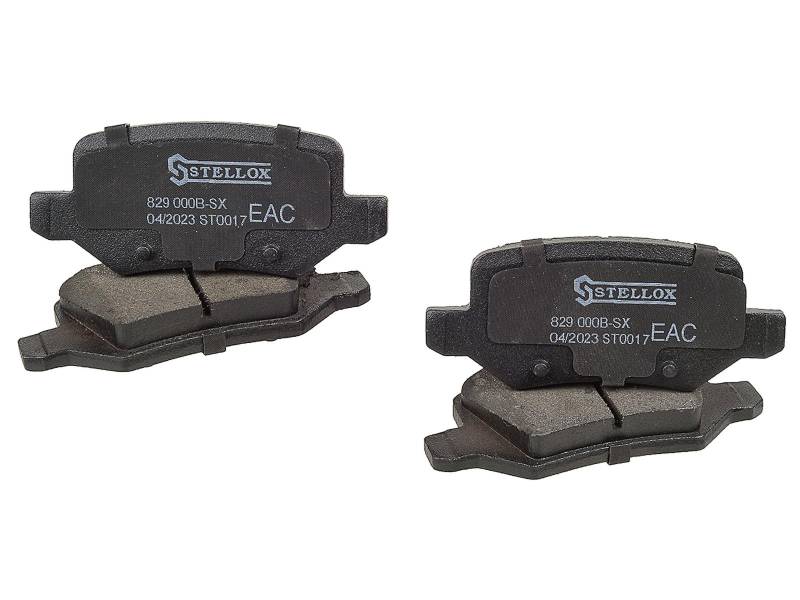 STELLOX 829 000B-SX Bremsbelagsatz, Scheibenbremse (4 Stücke) – ECE-R90 Zertifizierung – vier Bremsbeläge pro Set – Für PKW und Nutzfahrzeugen von STELLOX