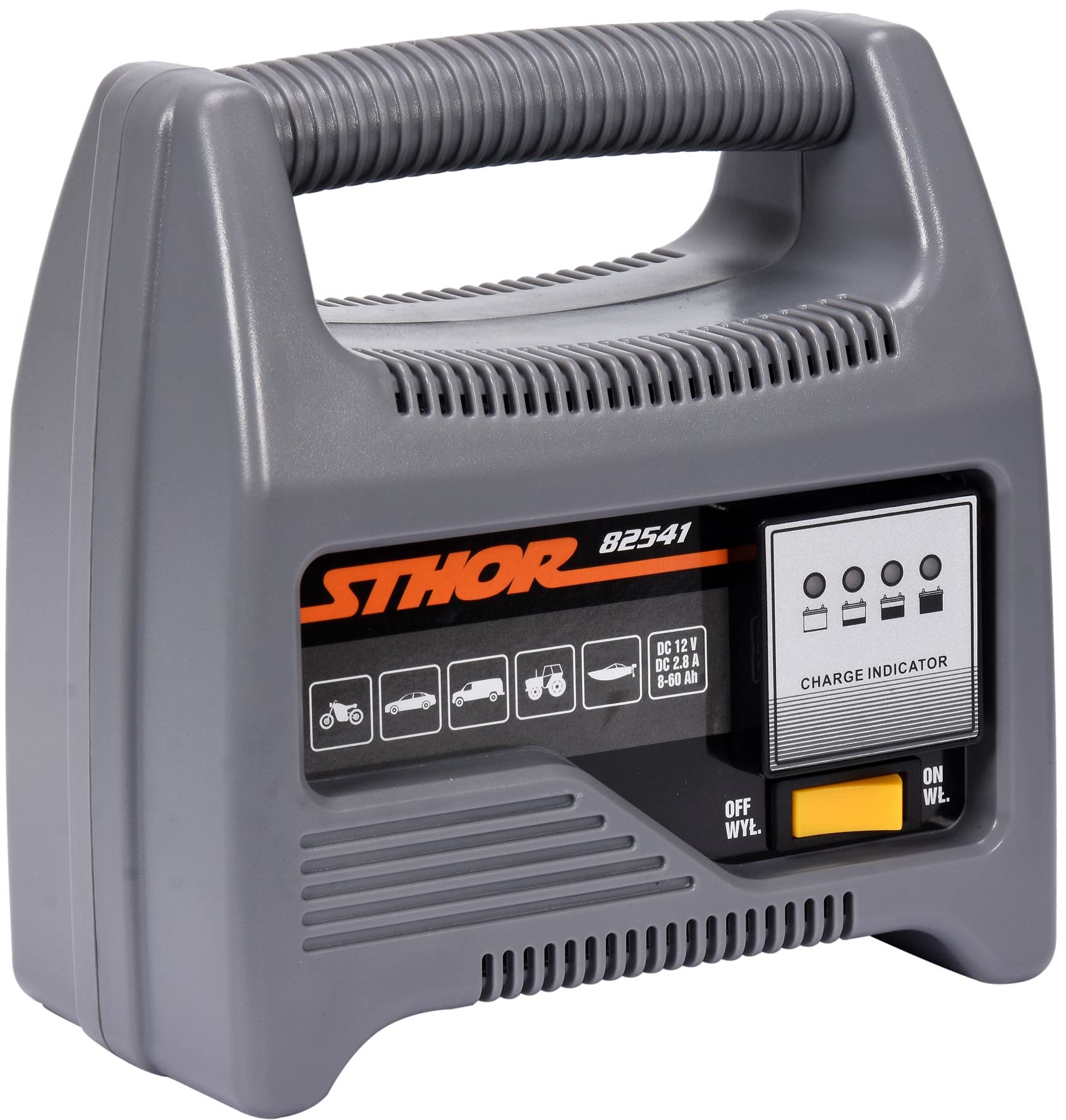 STHOR Profi KFZ-Batterieladegerät | 12 Volt | 4A | 8-60Ah | LED-Anzeige | optimaler Ladestrom | Batterie Ladegerät Starthilfe STHOR Profi KFZ-Batterieladegerät | 12 Volt | 4A | 8-60Ah | LED-Anzeige | optimaler Ladestrom | Batterie Ladegerät Starthilfe von STHOR