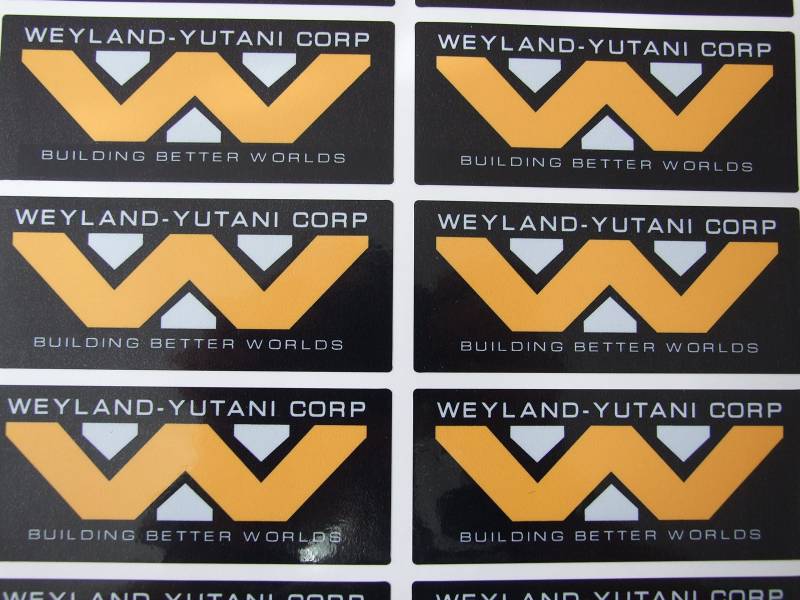 STICKERZZZ!!! Weyland-Yutani Corporation Alien 3 – Set mit 6 PVC-Digitaldruck-Aufklebern, laminiert und UV-geschützt von STICKERZZZ!!!