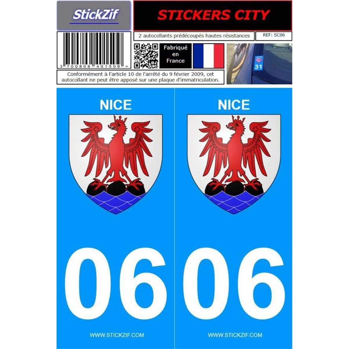 STICKZIF SC06 2 Kleber Aufkleber City 06 Nizza, Set 2 STICKZIF SC06 2 Kleber Aufkleber City 06 Nizza, Set 2 von STICKZIF