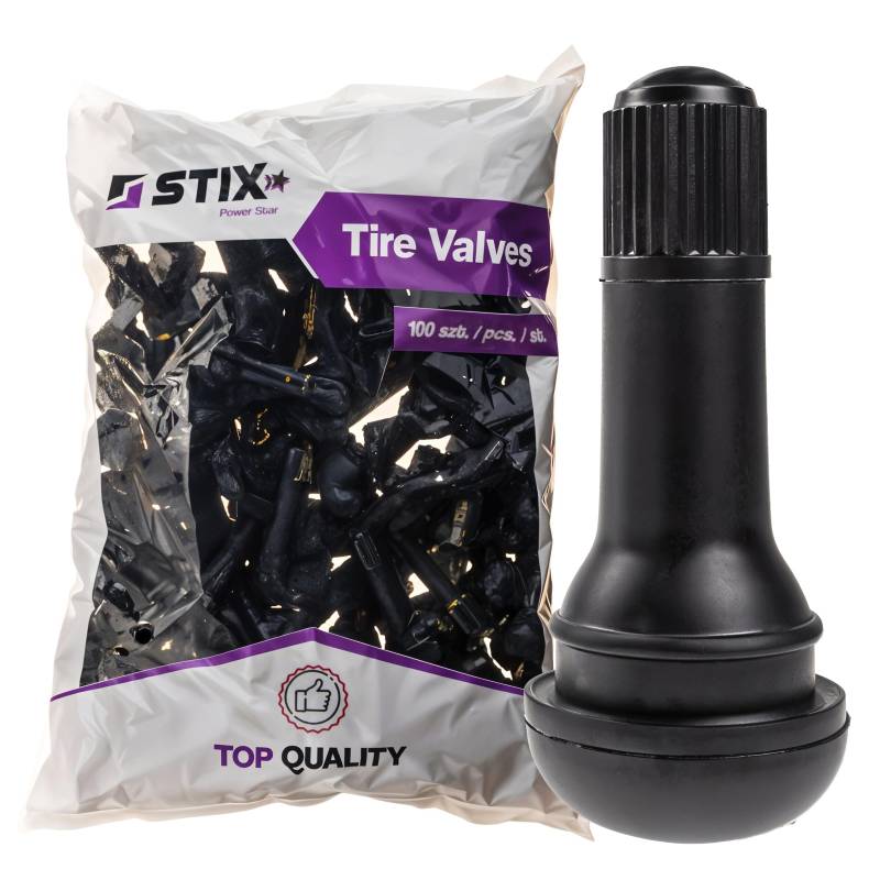 Gummiventile TR413 Snap-In Reifenventile Ventile für Schlauchlose Reifen (100) von Stix