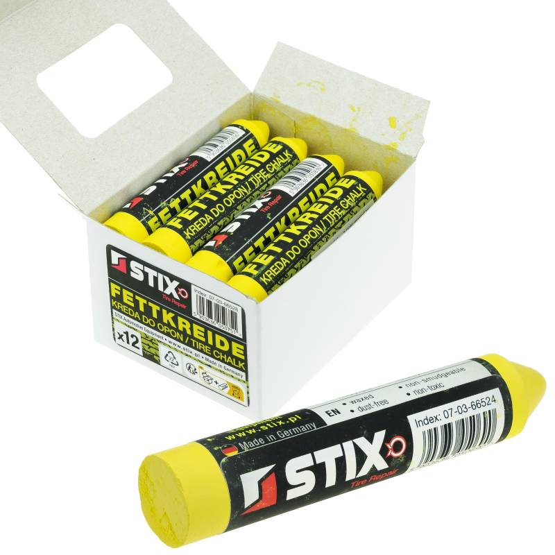 STIX Automotive Equipment 12x Reifenkreide Fettkreide Gelb Reifenkennzeichnung Marker Markierungskreide von STIX Automotive Equipment