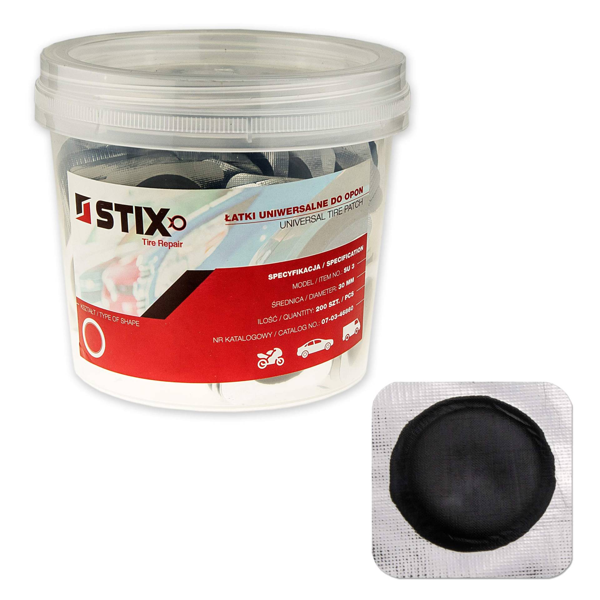 Stix 200x Universal Flicken für Reifen 30mm Gummi Reifenflicken Reparatur Flickzeug Vulkanisierung von STIX Automotive Equipment