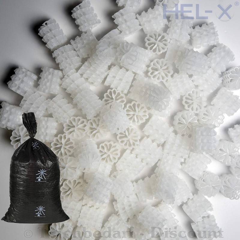 STÖHR HEL-X® Helix HXF 25 KLL - Farbe: Weiß - biocarrier Filtermedium für Biokammer Koi Teich Filter Füllkörper Filtermaterial - Menge: 200 Liter von STÖHR