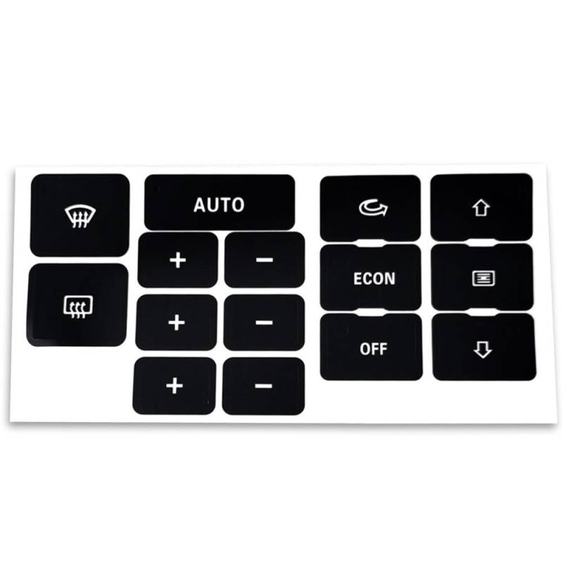 STOIFFFHH Auto Innenraum Kompatibel Mit A6 C6 4F 2004–2011 Knopf-Aufkleber Innen-Ersatzteile Knopf-Reparatur Verkleidung Klimatisierungspanel-Abdeckung(Sticker 1) von STOIFFFHH