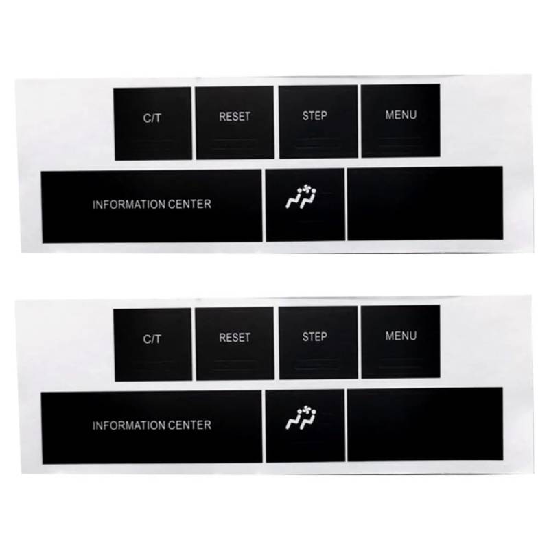 STOIFFFHH Auto Innenraum Kompatibel Mit Jeep Für Cherokee 2005 2006 2007 2008 2009 Car Center Console Button Reparatur Aufkleber 2PCS Information Reparaturaufkleber von STOIFFFHH